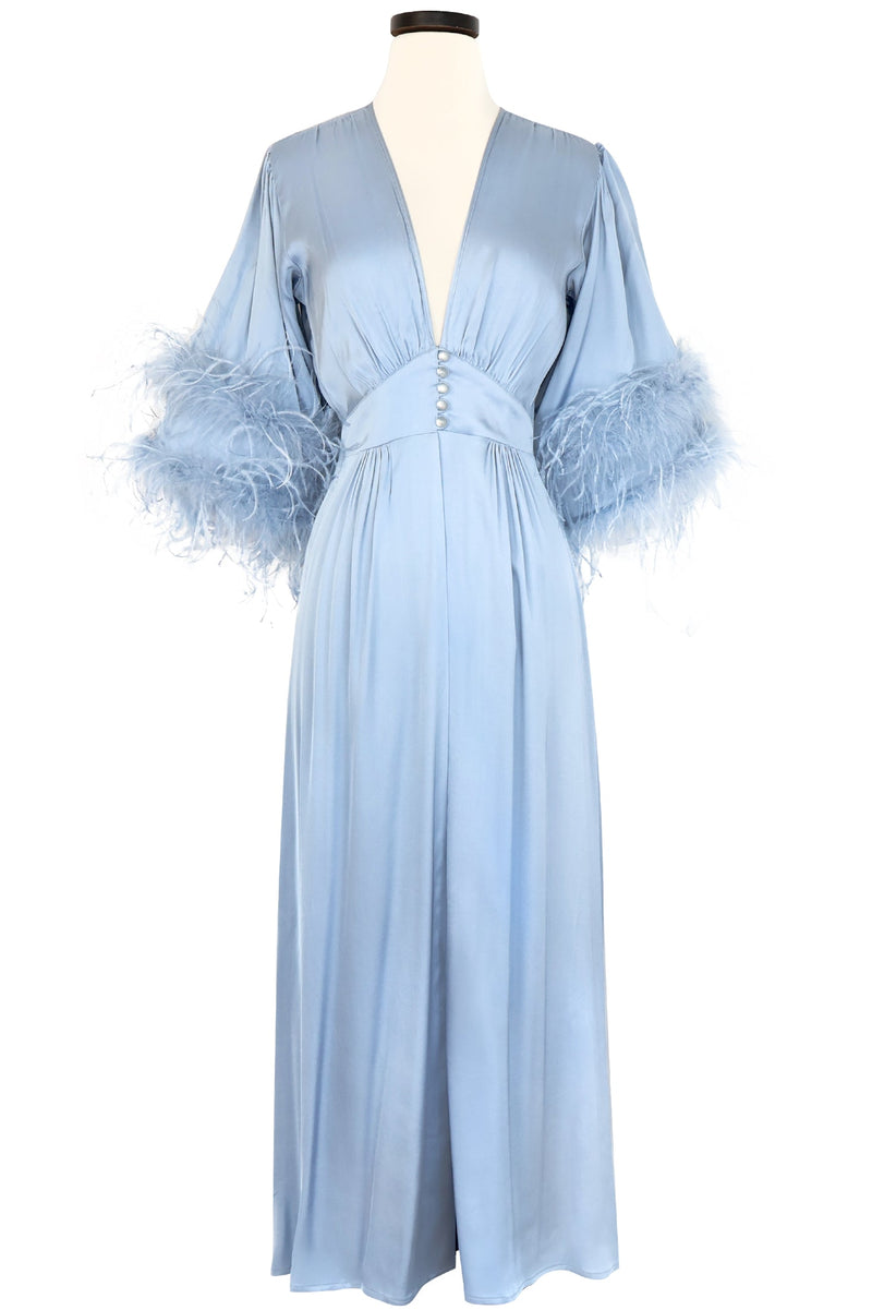 Glam Harlow Robe - Blue Fog