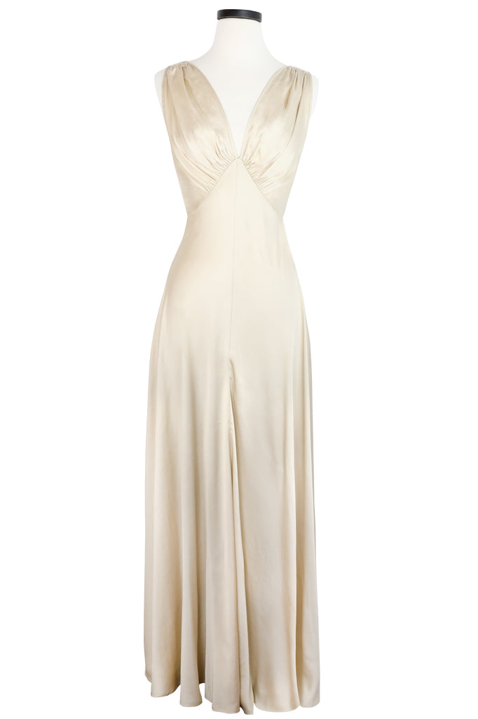 30s Bias Gown -  Ivory Satin