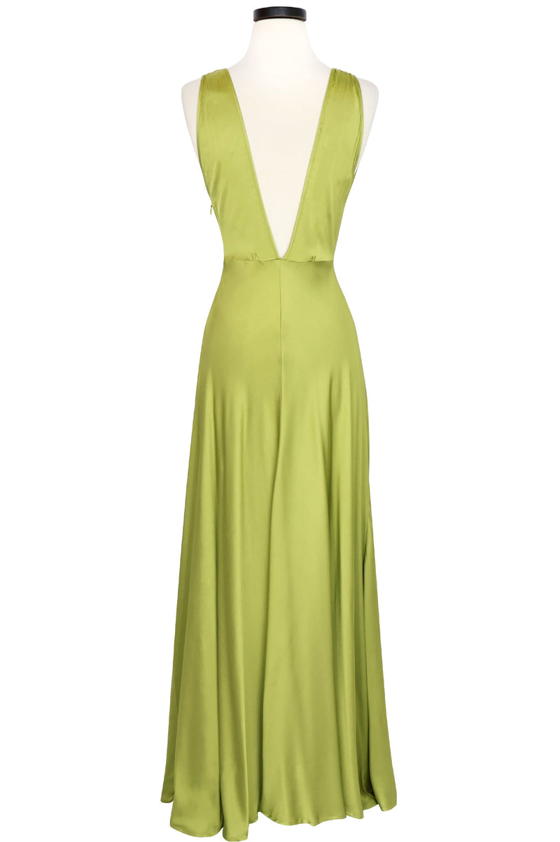 30s Bias Gown - Chartreuse