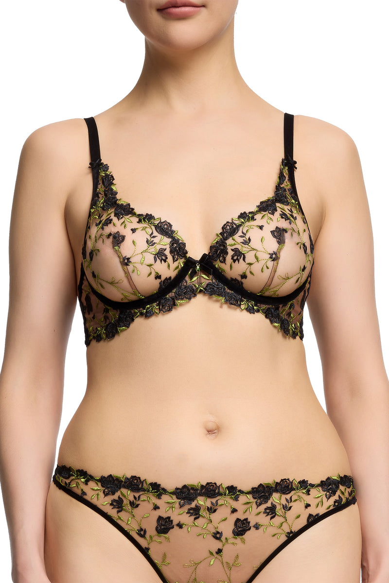 Dita Von Teese Rosewyn Plunge Bra - Black