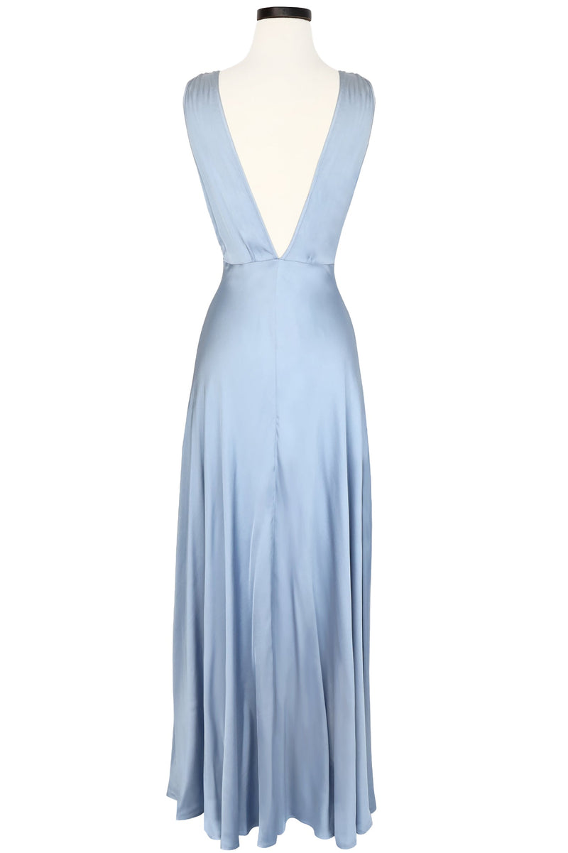 30s Bias Gown - Blue Fog
