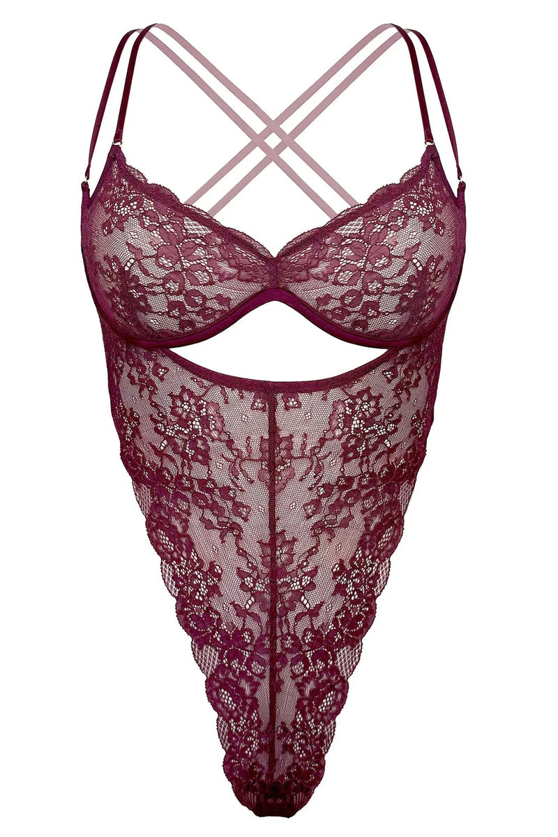 Monique Morin Rush Ouvert Bodysuit Velvet