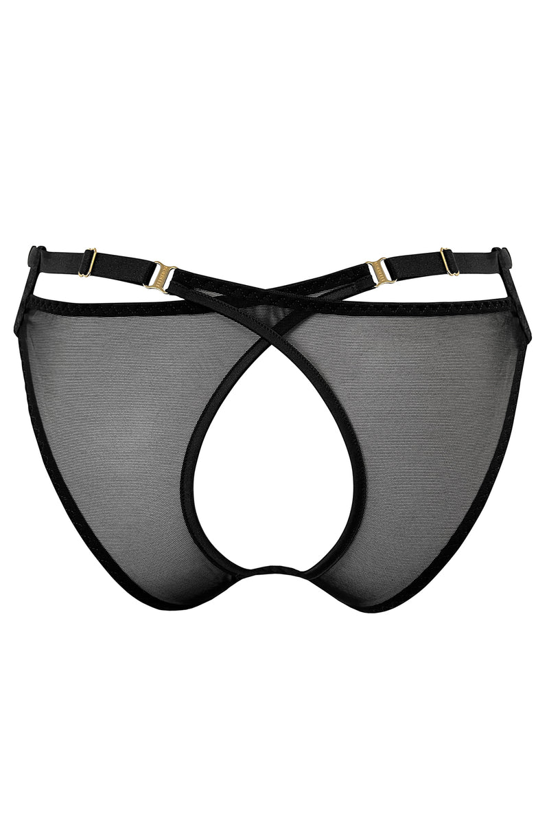 Bordelle Signature Mesh Peep Brief