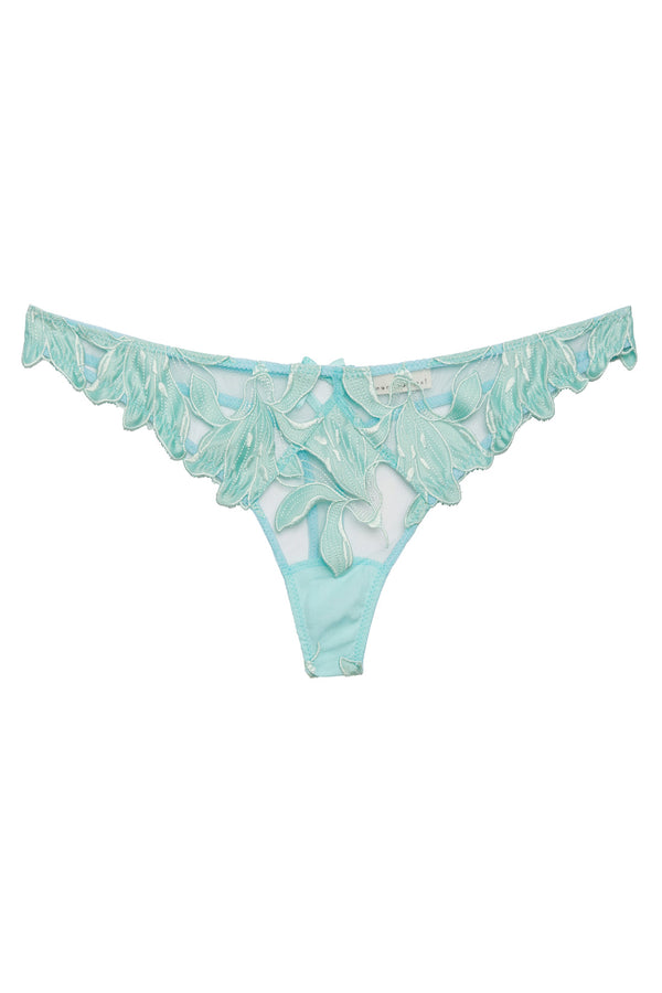 Fleur Du Mal Lily Embroidery Hipster Thong