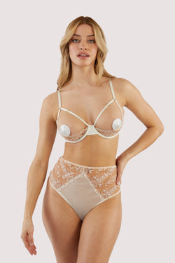 Playful Promises Cassia Embroidery High Waisted Thong