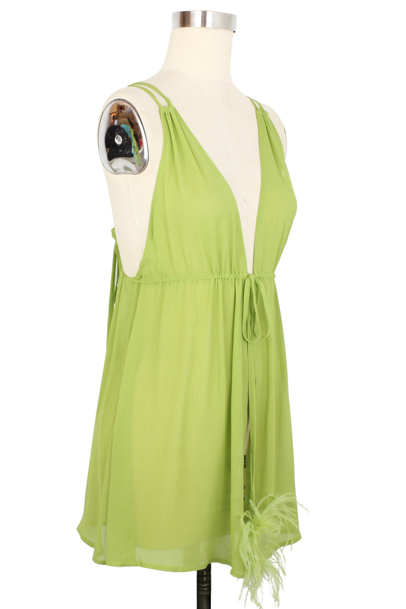 Miss Kitten Mini Gown - Chartreuse Green - Glam Glam Boudoir