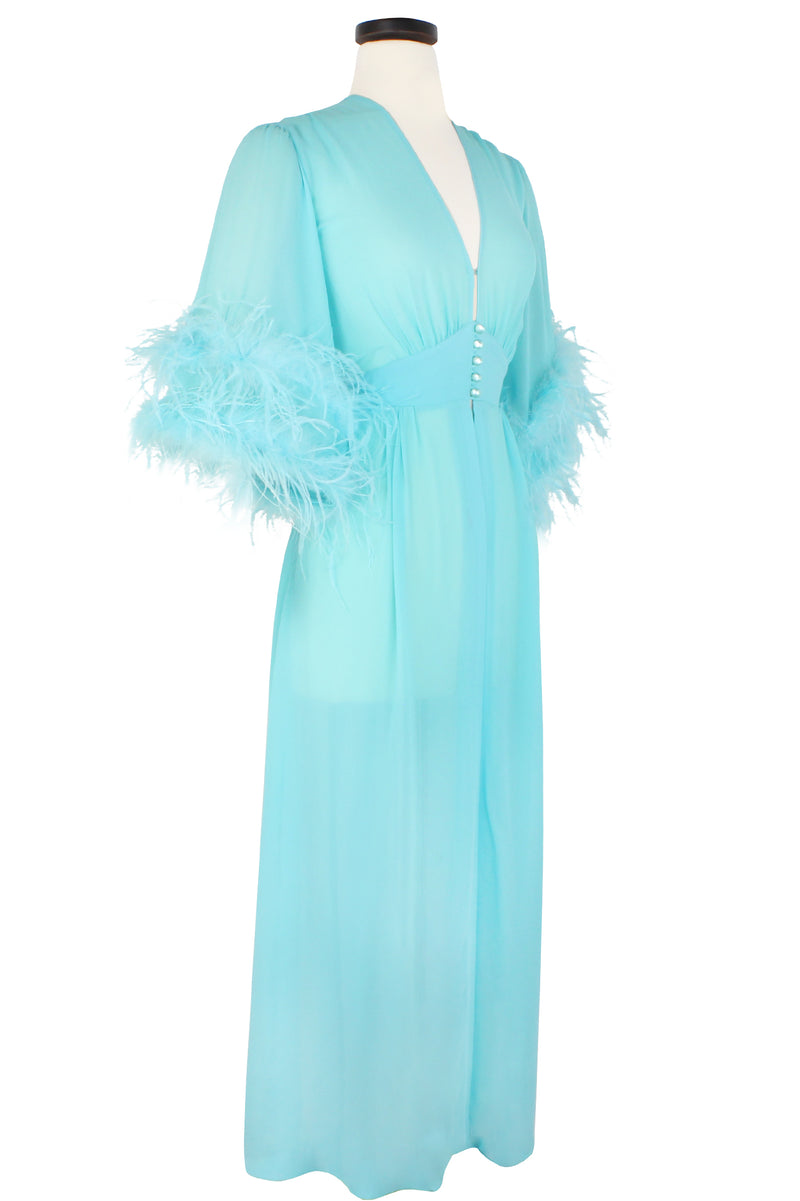 Glam Harlow Robe- Bright Aqua - Glam Glam Boudoir