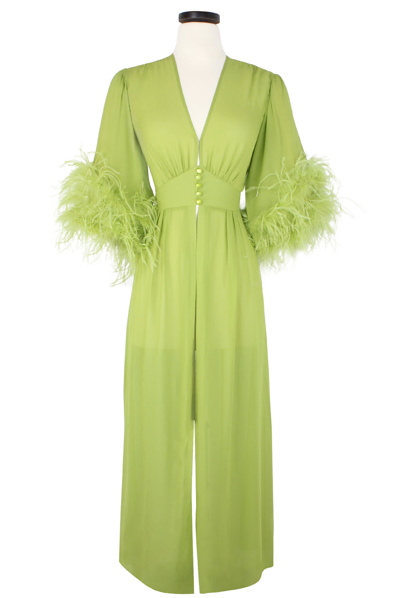 Glam Harlow Robe - Chartreuse Green - Glam Glam Boudoir