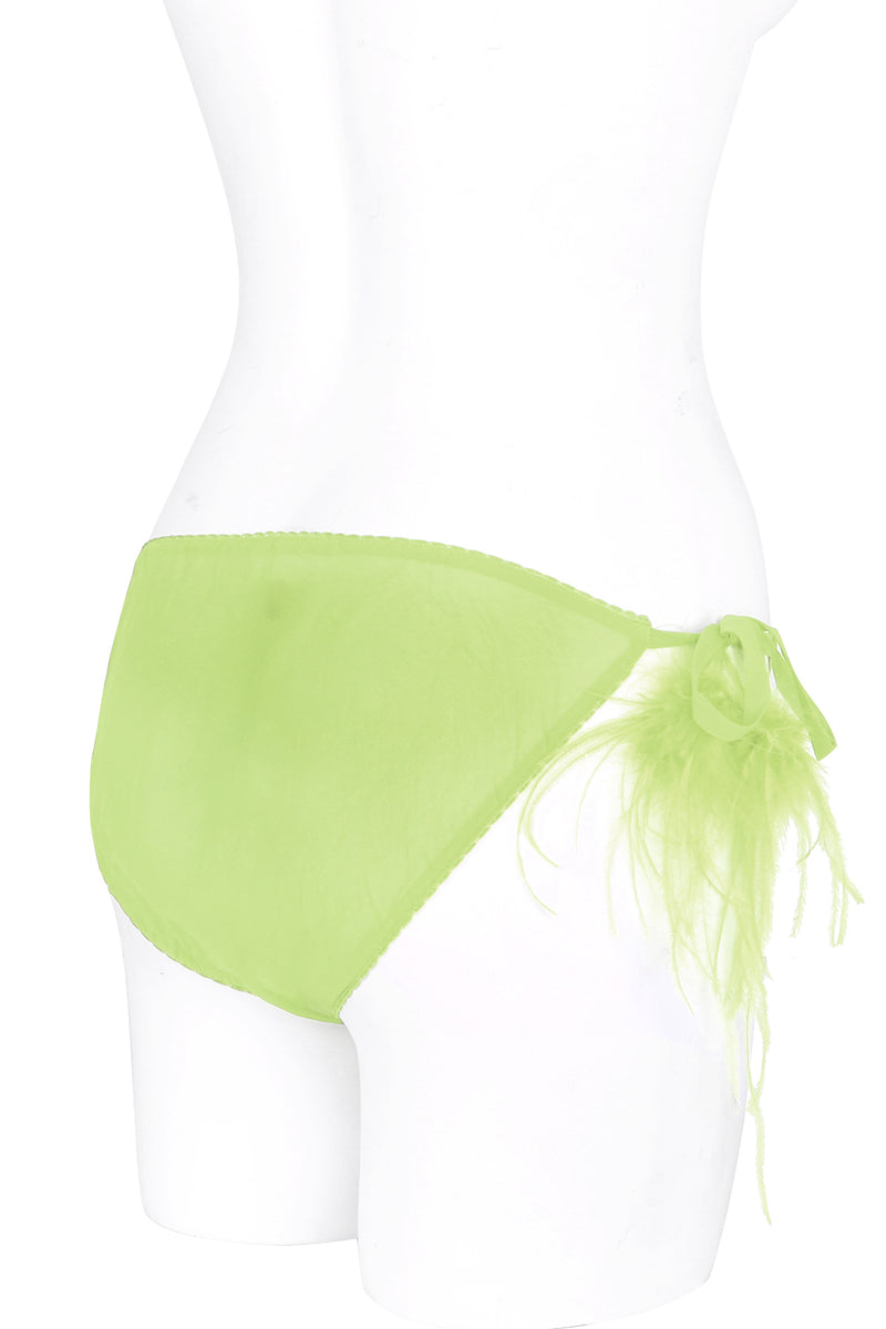 Tie Bottoms - Chartreuse Green - Glam Glam Boudoir