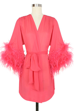 Mini Glamour Robe - Coral - Glam Glam Boudoir
