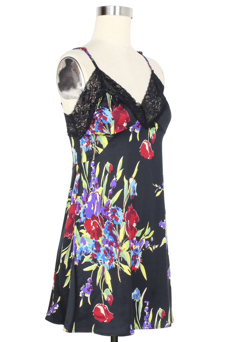 Vintage Slip Dress - Midnight Garden – Trashy Diva Lingerie