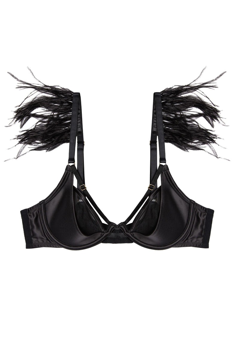 Playful Promises Electra Mesh and Satin Feather Bra