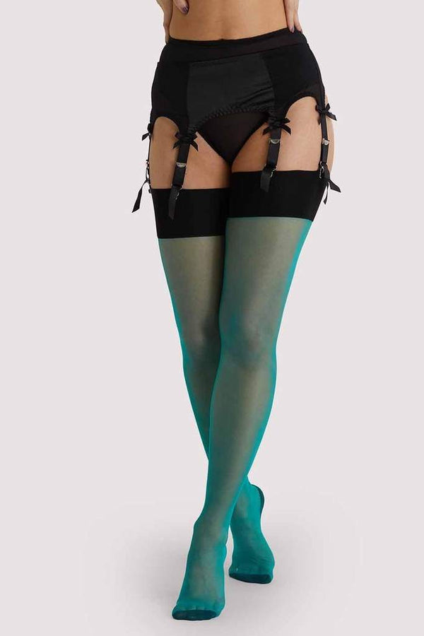 Playful Promises Bow Seamed Stockings