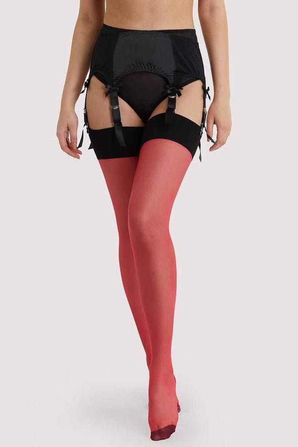 Playful Promises Bow Seamed Stockings