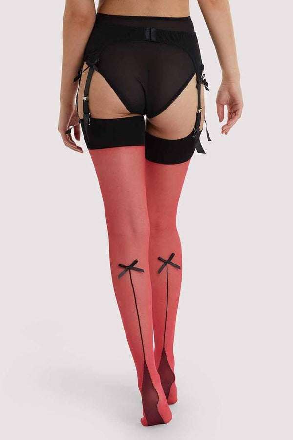 Playful Promises Bow Seamed Stockings