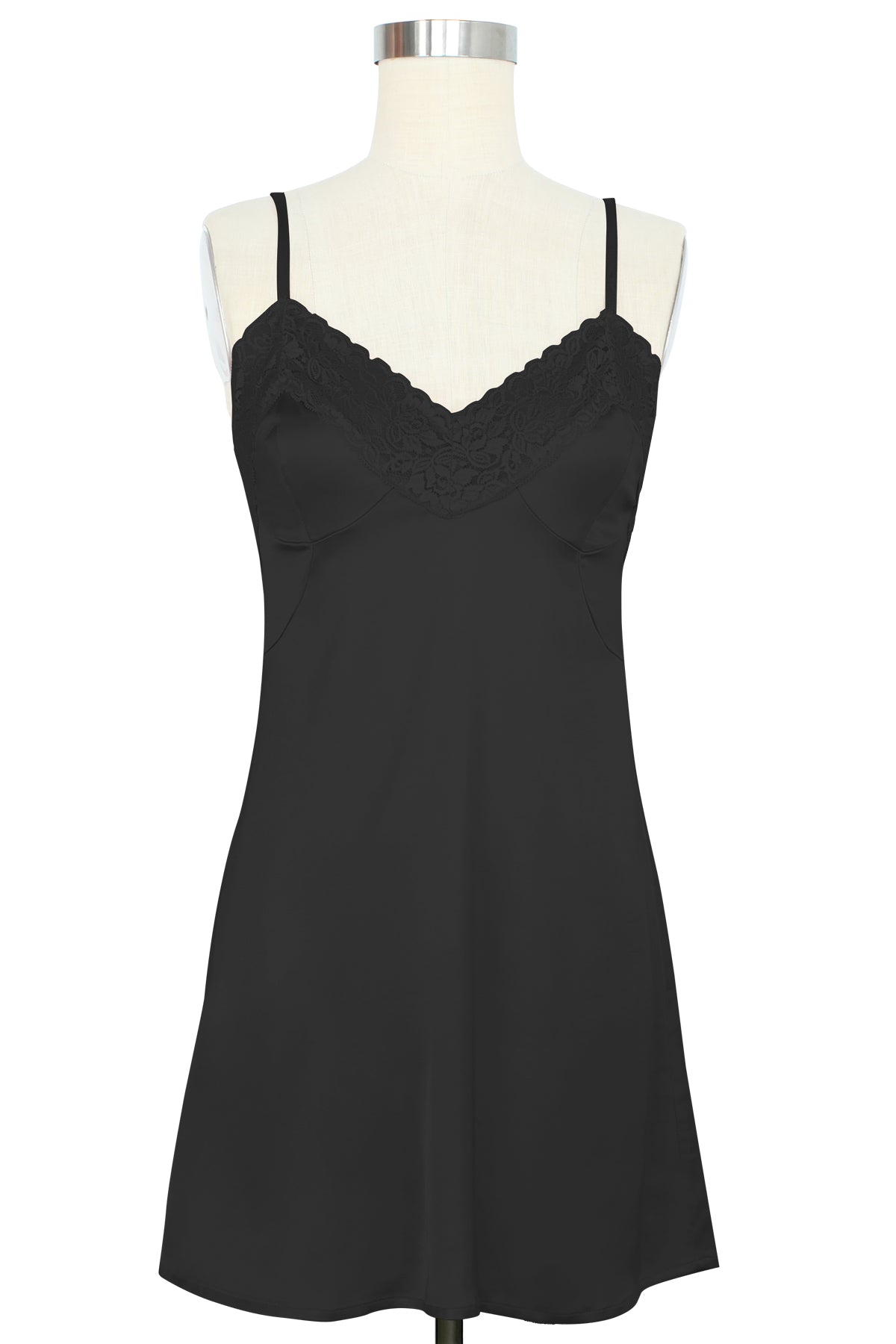 Vintage Slip Dress Black Peach Boudoir Trashy Diva Lingerie