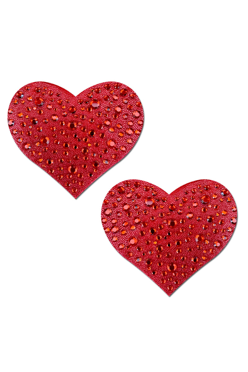 Pastease Crystal Red Sparkling Heart Pasties